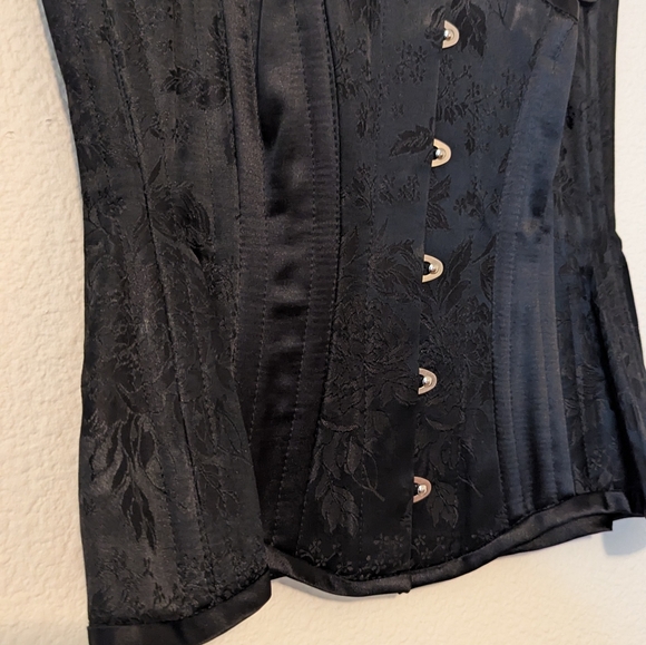 Isabella Corsetry Josephine Underbust in Black Satin Jacquard 20 inches - Picture 4 of 7